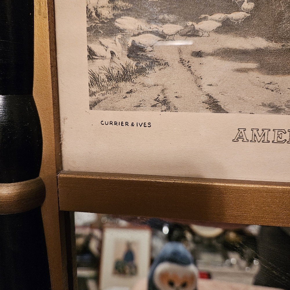 Vintage Currier & Ives Mirror - Picture 4 of 11